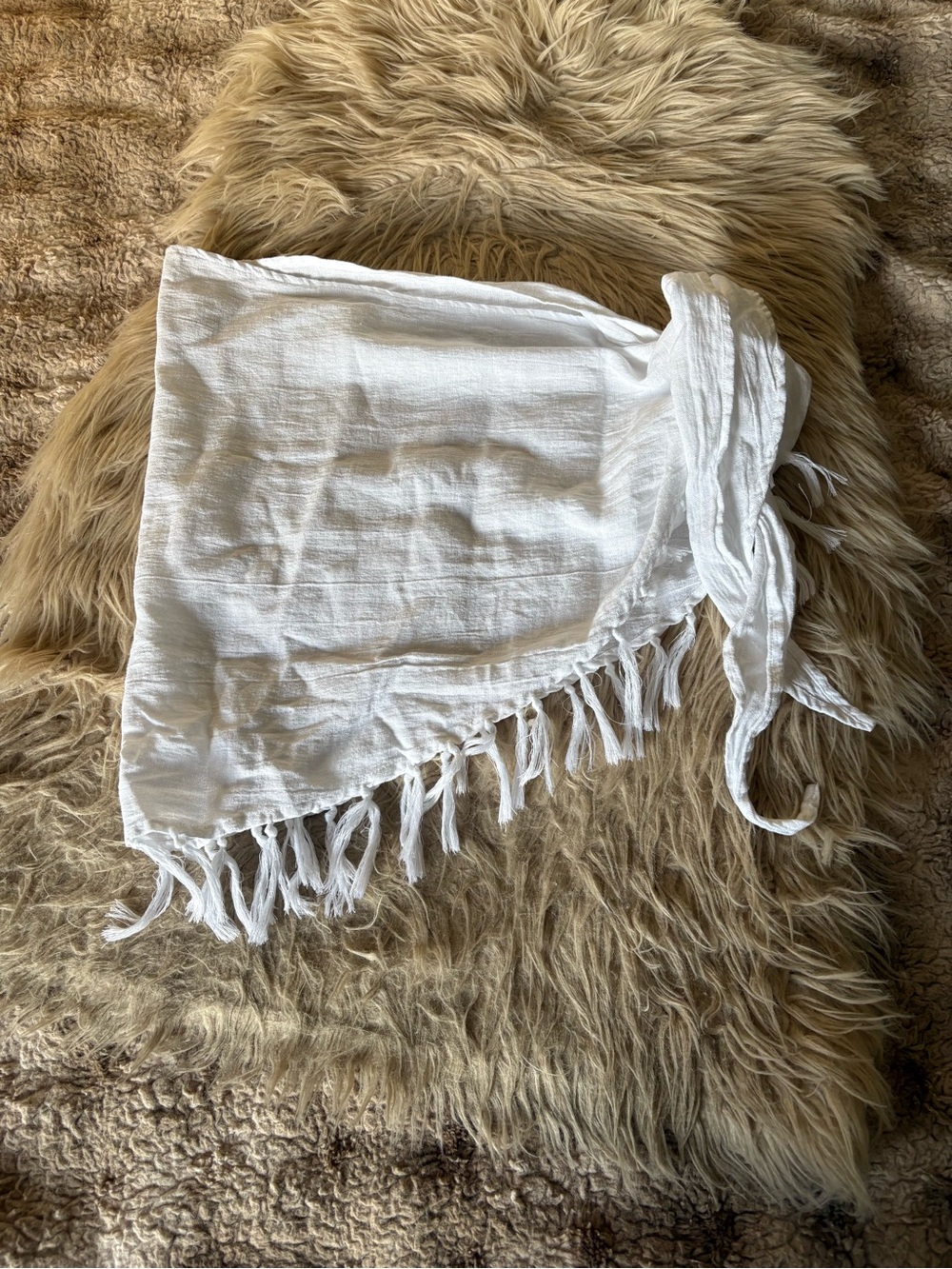 Vitamin A White Linen Sarong